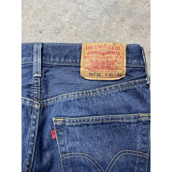 Levis 501 XX Vintage 2003 Jeans Button Fly Dark Wash Fade Men’s 31x32.5 - Picture 9 of 11